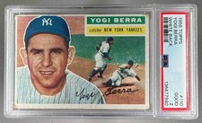 1956 Topps 110 Yogi Berra White Back PSA 2 136477940