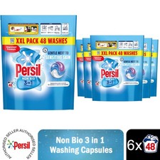 Image of Persil XXL 3in1 Washing Capsules Non Bio Gentle Next to Sensitive Skin 48W, 6pk