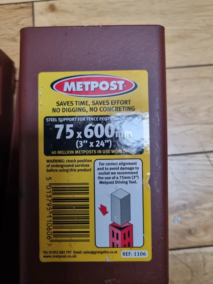 Metpost Grip Fence Support 75x600mm 10 In Total New - Image 2 of 4