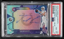 2020 Panini Elements Rookie Neon Signs Blue 30/35 Jacob Eason PSA 8 Auto 0eo6