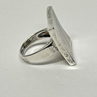 Fine NF Thailand 925 Sterling Silver Big Square Mother Of Pearl Ring Size 6 — photo 6