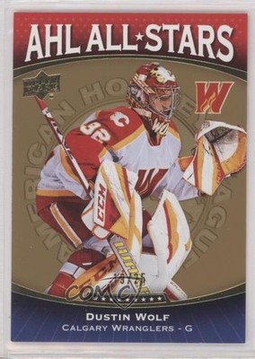 2022-23 Upper Deck AHL All-Stars Gold 19/25 Dustin Wolf #AS-1 1e76