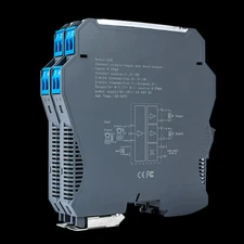 Signal Isolator 4-20mA to 0-10V DC Analog Converter Transmitter 1 In 1 Out 10ms