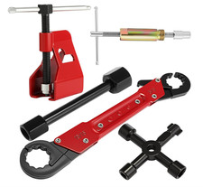 Kit de 5 llaves de tope angular herramienta de plomería, extractor de manguito de compresión para 1/2"...