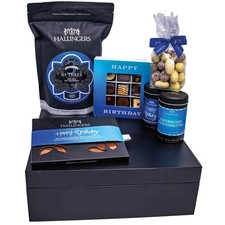 Feinkost Geburtstagsgeschenk-Set XXL "Happy Birthday Blue" Hallingers DE