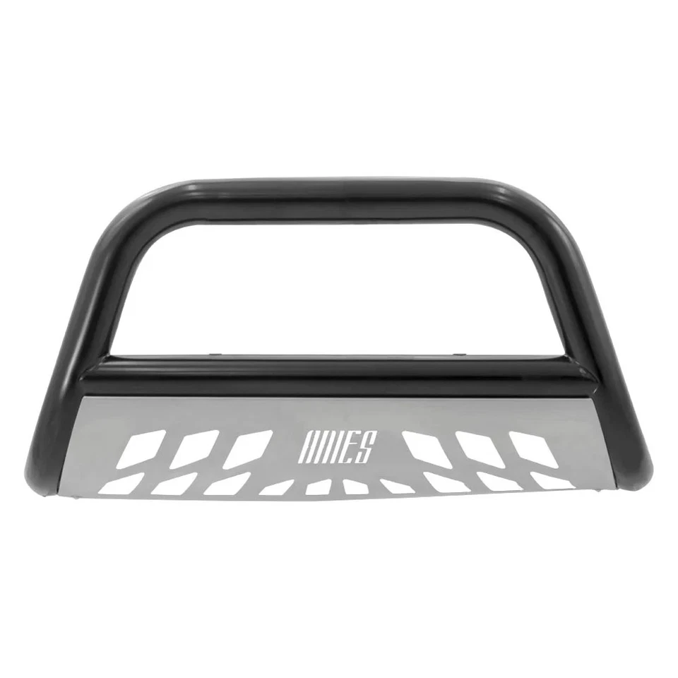 For Toyota Tundra 07-21 Aries B35-2004 3" Black Bull Bar w Brushed Skid Plate Foto 2 de 4