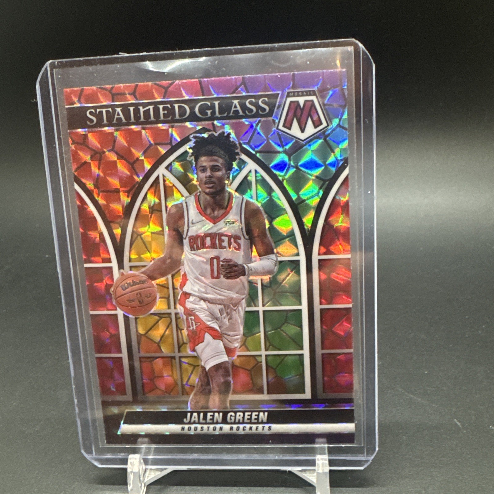 JALEN GREEN 2021-22 Mosaic #9 Stained Glass CASE HIT! ROCKETS Rookie