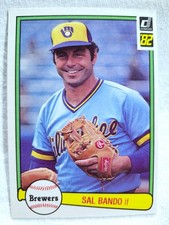 1982 Donruss #592 Sal Bando Milwaukee Brewers 