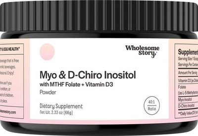 Inositol Supplement Powder with MTHF Folate + Vitamin 2.33 Ounce (Pack of 1)