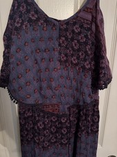 NWOT American Eagle Patchwork Open Back Adjustable Strap Maxi Dress Size Medium
