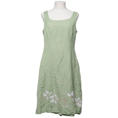Talbots, Kleid, Größe: 40, Grün/Weiß, Acetat/Leinen/Viskose, Blumen, Damen #XxV