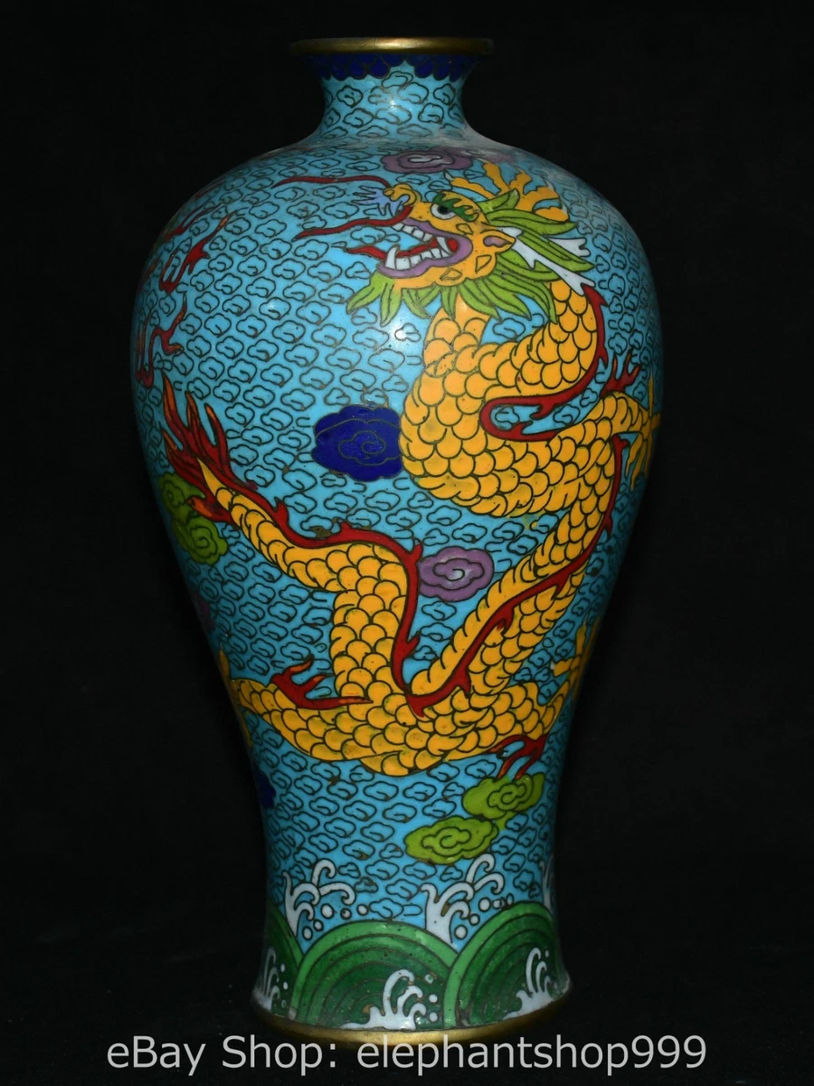 亚洲古董景泰蓝龙在中国古董花瓶| eBay