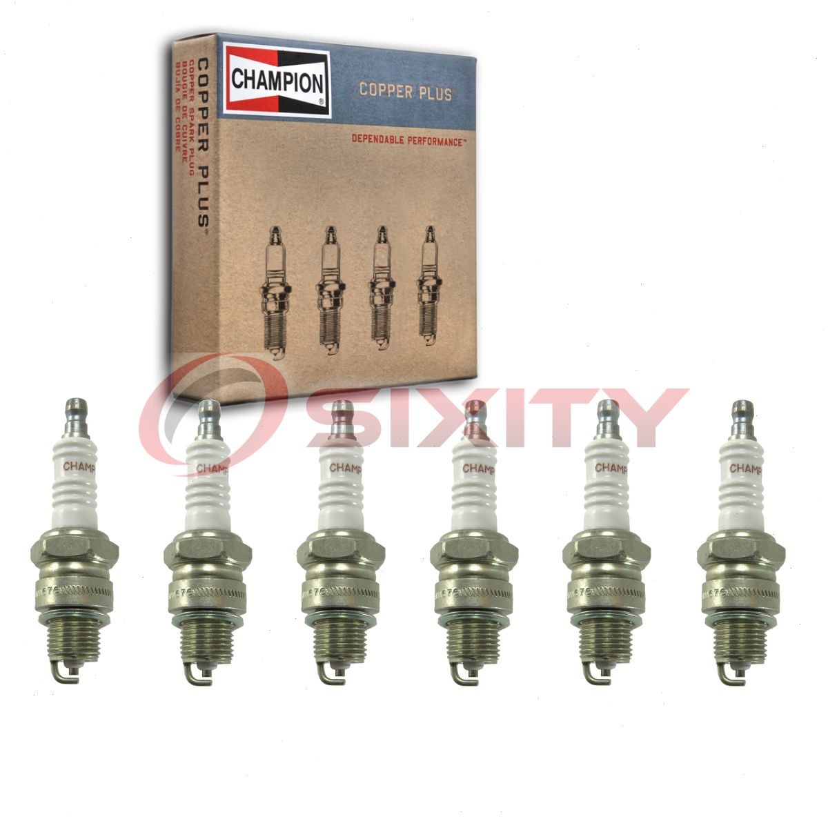 6 pc Champion Copper Plus 929 Spark Plugs for W9FP W8BC W8B W20FPU W20FPRU ar