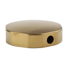 Brass Bathtub Rotating Knob Brushed Gold Finish Overflow Prevention Control