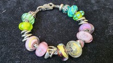 8.5" Trollbeads Bracelet With 16 Beads
