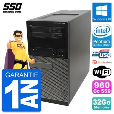 PC Tour Dell OptiPlex 990 Intel Pentium G630 RAM 32GB SSD 960GB Windows 10 Wifi