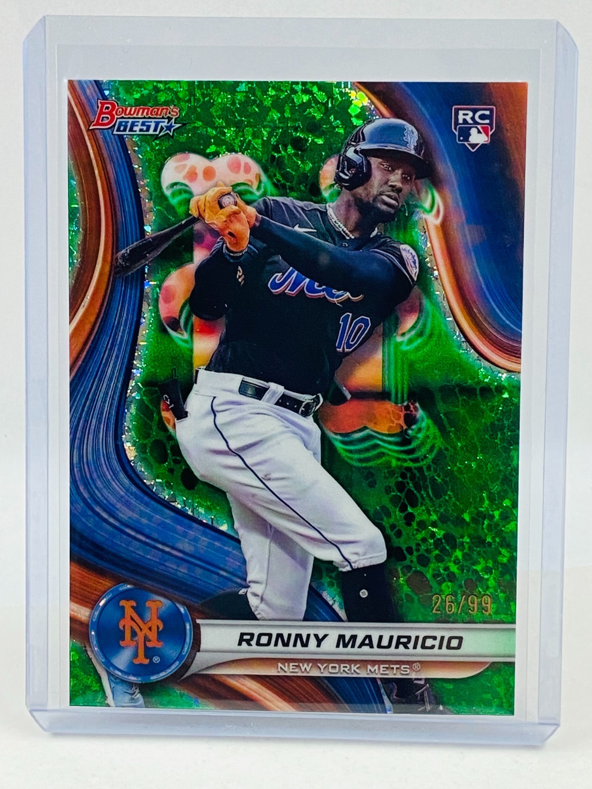 2024 Bowman's Best Ronny Mauricio RC Green Mini-Diamond #26/99