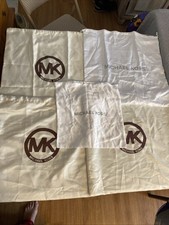 Lit Of 5 MICHAEL KORS Ivory/White Purse Dust Cover Pouch Authentic Logo Bag