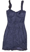 Women Lace Navy Blue Sleeveless Dress Size 0 Bodycon Padded Party Wedding Sexy