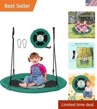 40 Saucer Tree Swing for Kids, Flying Saucer Swing with 2 Carabiners, Adjust...