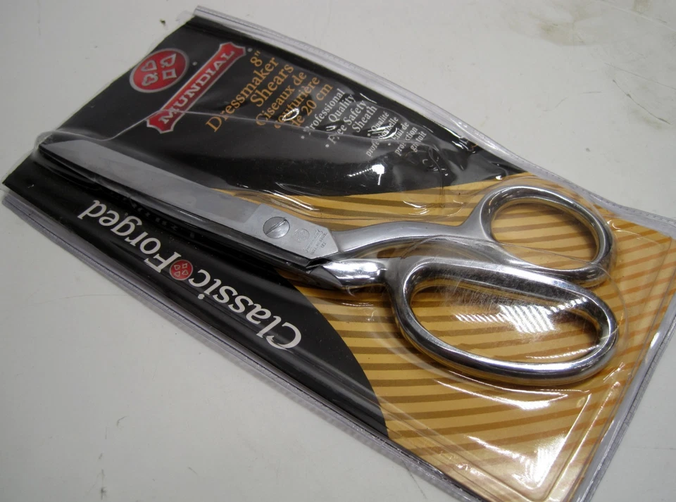 Mundial Classic Forged 870-8 8" Chrome Dressmaker Shears Trimmers Scissors LH - Image 2 of 3