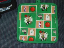 1 NBA BOSTON CELTICS Potholder - hand crafted- 8"x8"