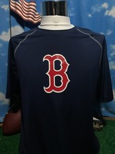 Majestic Boston Red Sox blue MLB Size Large Cool Base T-Shirt Navy c24