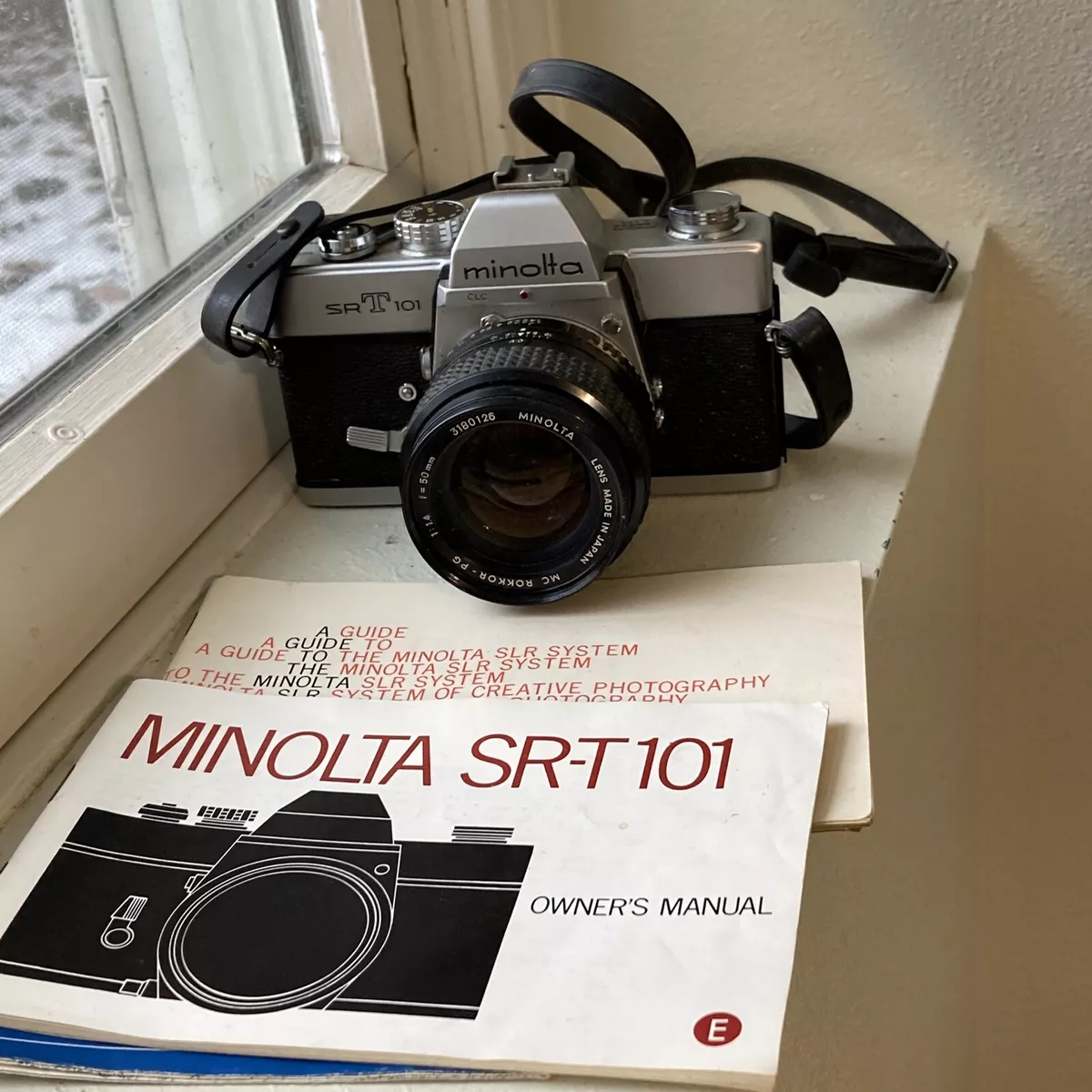 Minolta SRT 101 Film Camera Minolta MC Rokkor-X PG 1:1.4 f=50mm Lens Instruction