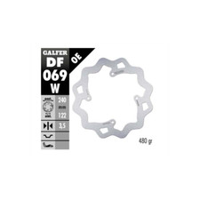 DISCO FRENO POSTERIORE WAVE GALFER HONDA CR / CRF 450R 2002-2022 DF069W NUOVO