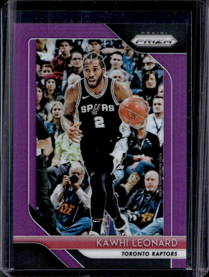 2018-19 Prizm Kawhi Leonard Prizms Purple #49/75 #53 Raptors