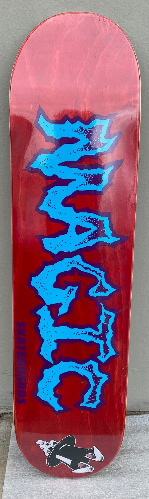 Magic skateboard deck Red stain 7.75