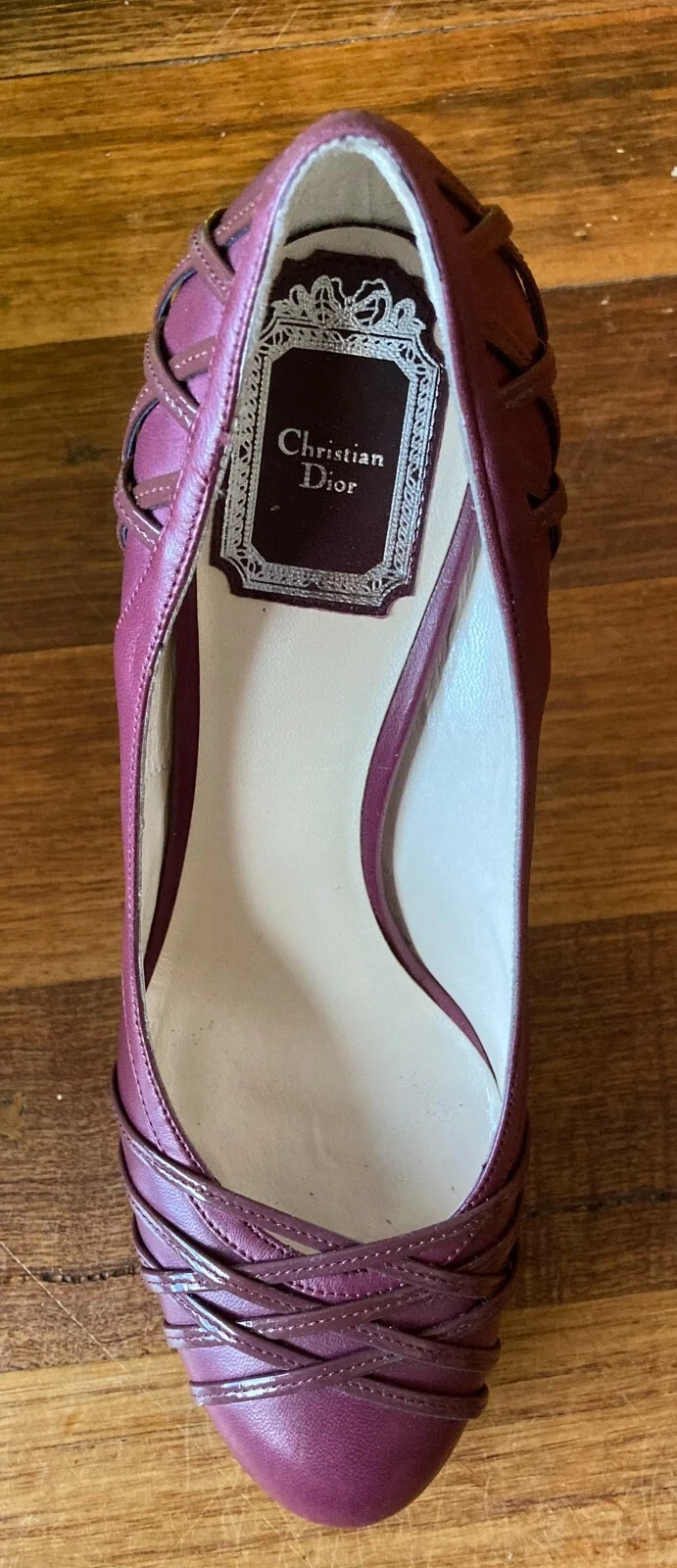 Christian Dior Karenine Red Leather Pumps Size 37.5 11cm