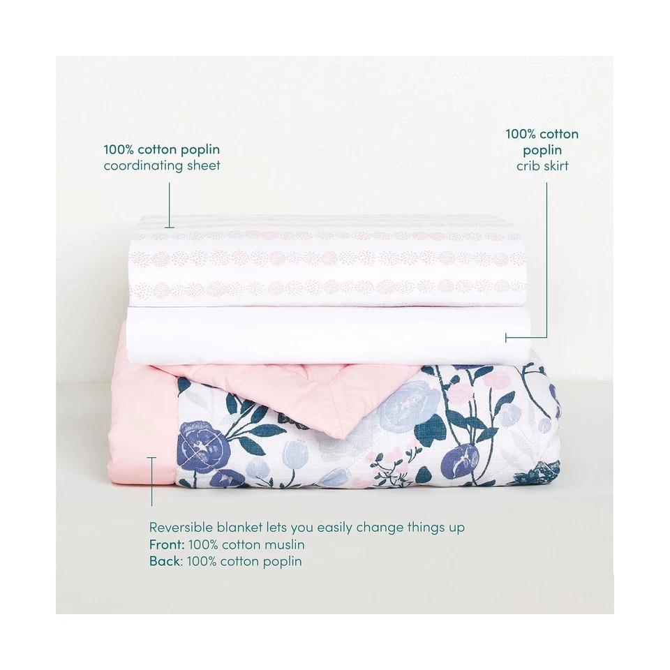 Комплект постельного белья для кроватки из 3 предметов Aden + Anais Essentials, комплект детского постельного белья, хлопок... - Изображение 2 из 4