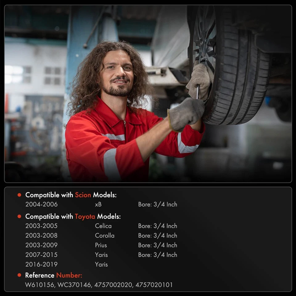 后左制动轮缸适用于丰田卡罗拉 2003 - 2008 Prius Yaris Scion xB — 第 2/4 张图片