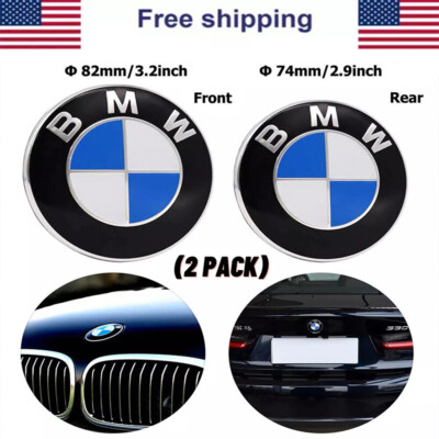 82mm Emblem Vorne Motorhaube Abzeichen Kofferraum Für B-M-W 3er E46 E39 Z4 Neu e