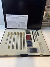 JML Classic Pen Set 5 Pens, a Pencil & Refills in Storage Case -Vintage