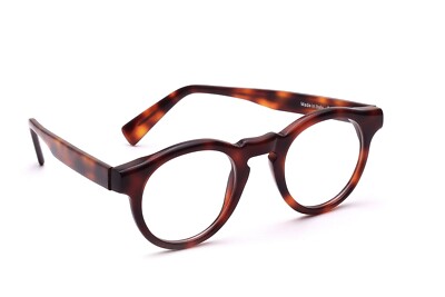 Panto Runde Brille Fassung Mod. Max Farbe Havanna 47-23 mm Made in Italy