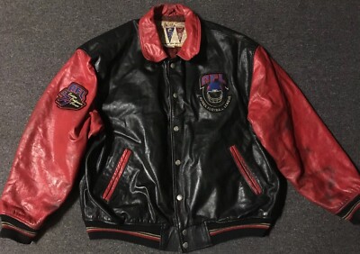 AVIREX フットボールジャケット レザー Vtg Avirex Eagles 1971 Champs Varsity Leather Jacket 3XL USA