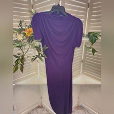 ALEXANDER MCQUEEN LONG PURPLE SHOULDER ZIP DRESS SIZE SMALL