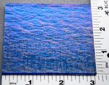 1116.31 - 3"x 3" IRIDIZED TRANSPARENT TURQUOISE BLUE BULLSEYE 3mm GLASS 90 COE