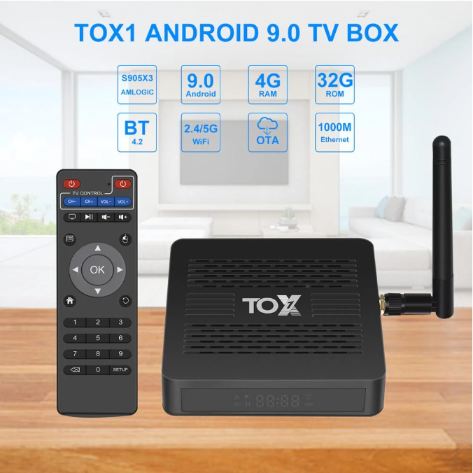 TOX1 Android 9.0 Tv Box Smart Tv box 4GB RAM 32GB Amlogic S905X3