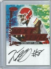 TAYON FLEET DAVIS rc On Card Auto 2022 Sage Red 49ers CFL Hamilton Tiger Cats