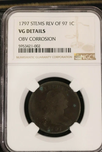 1797 Large Cent Stems Rev.of 97 NGC VG Details b41a.2