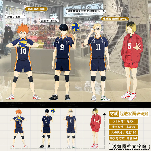 Anime!! Decorative Poster Glass Static Sticker Anime Playbill Cosplay Ornament - Bild 2 von 29