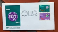 ITU TELECOM SATELLITE   1965 U.N. GENEVA CACHET COMPLETE SET FDC UNADDR