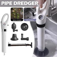 High Pressure Toilet Plunger Kit Clogged Pipe Shower Air Drain Blaster Kit UK