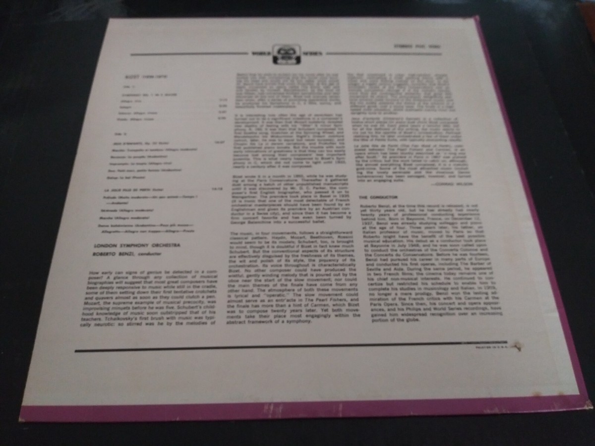 Roberto Benzi - Bizet: Symphony No. 1 In C NM 1970s Reissue