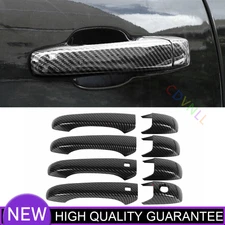 For Jeep Grand Cherokee 11-20 Carbon Fiber Side Door Handles Cover Trim Decor 8X