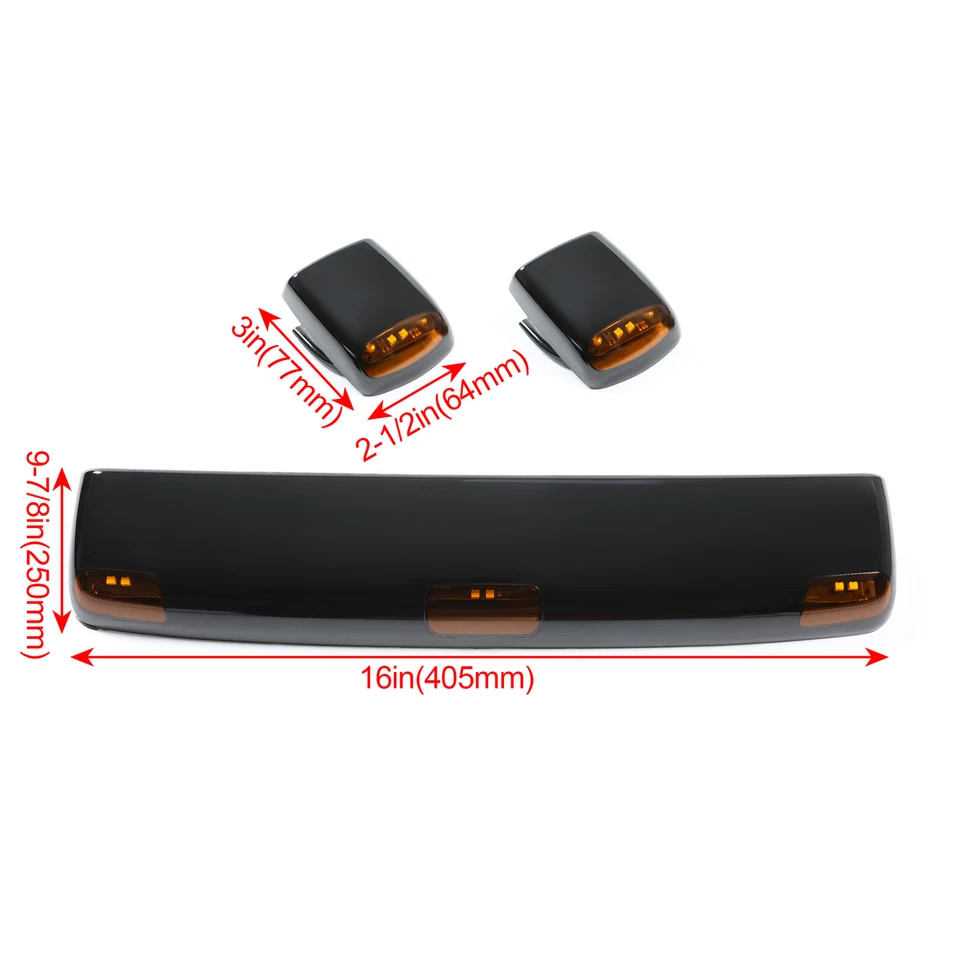 For Chevy Silverado GMC 2500HD 3500HD 2015-2019 Amber Cab Roof Marker LED Lights - Изображение 4 из 4