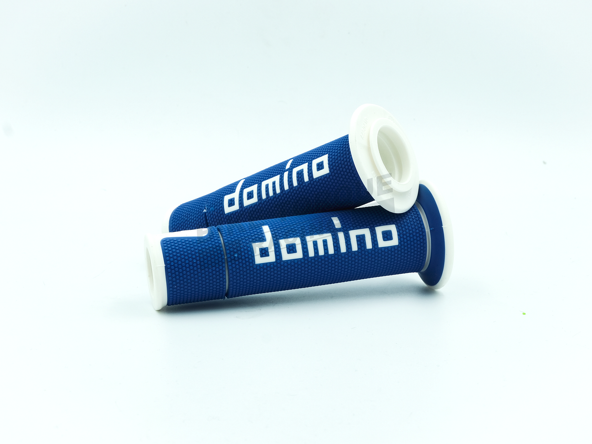DOMINO - Handlebar grips for road motorcycle A010 soft two-tone black/grey DOMINO - Handlebar grips for road motorcycle A010 soft two-tone black/grey